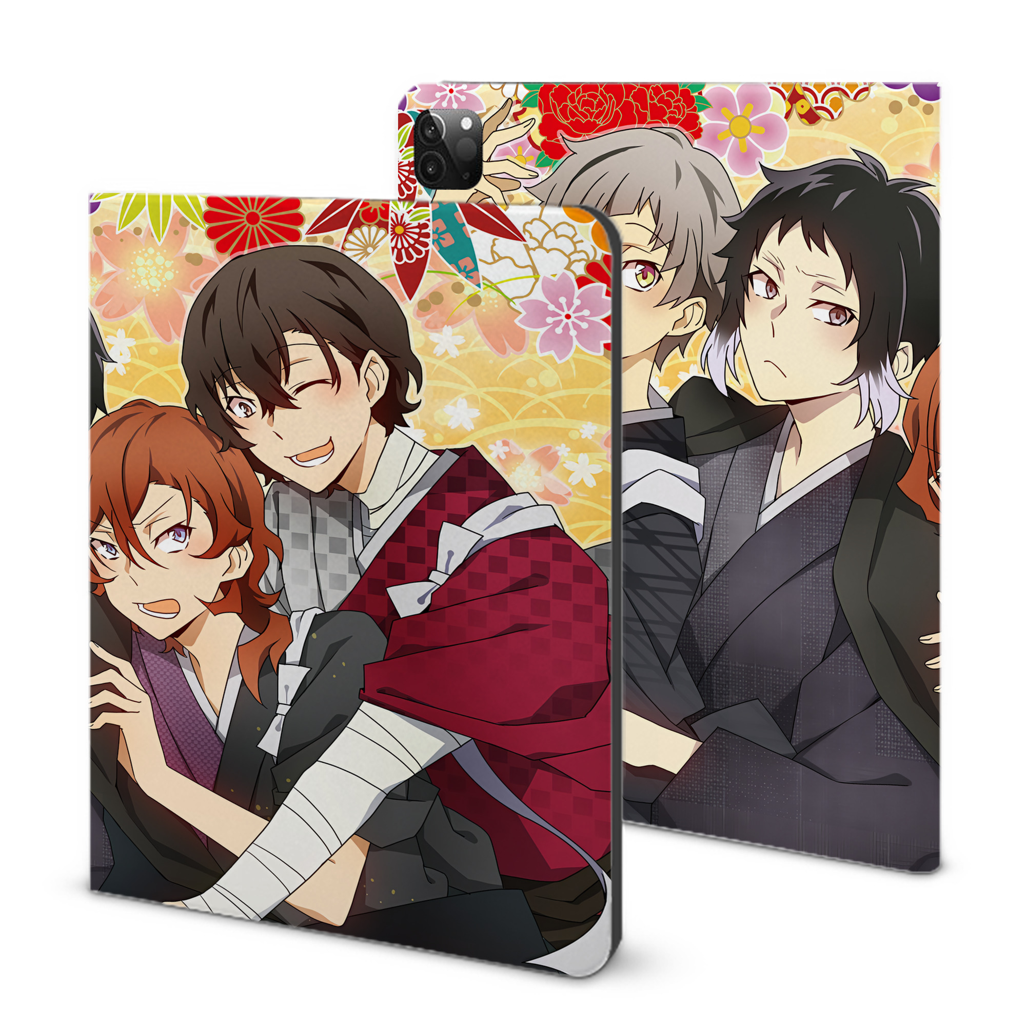 （画像用） 文豪ストレイドッグス Bungo Stray Dogs IPadケース ペンホルダー付き ブックスタイルデザイン
